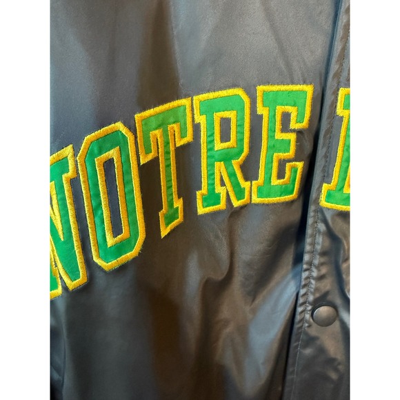 Vtg‎ Notre Dame Steve & Barry's NCAA Football Bomber Varsity Jacket Mens XXL - Picture 2 of 4